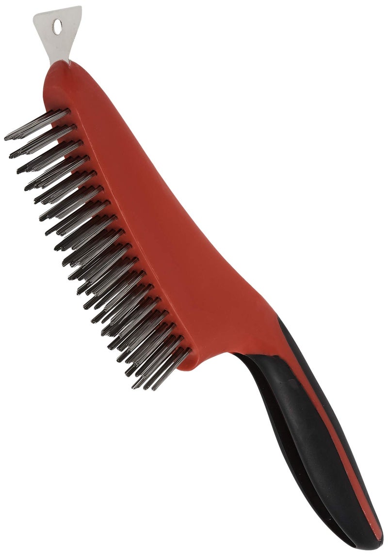 Red Devil 4164 13-Inch Soft Grip Stainless Steel Wire Brush with Scraper - Image 1